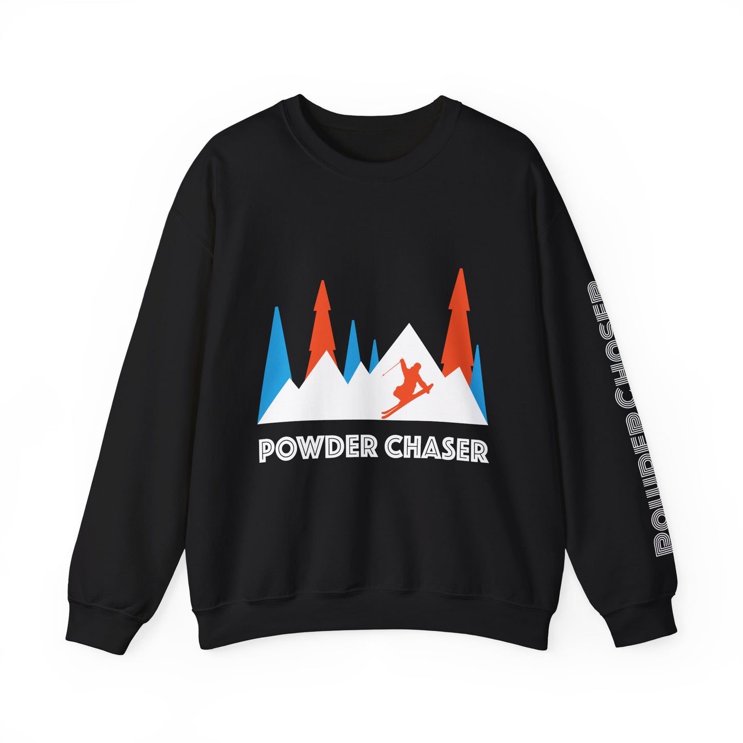 Powder Chaser Unisex Heavy Blend™ Crewneck Sweatshirt - Perfect for Skiers & Snowboarders