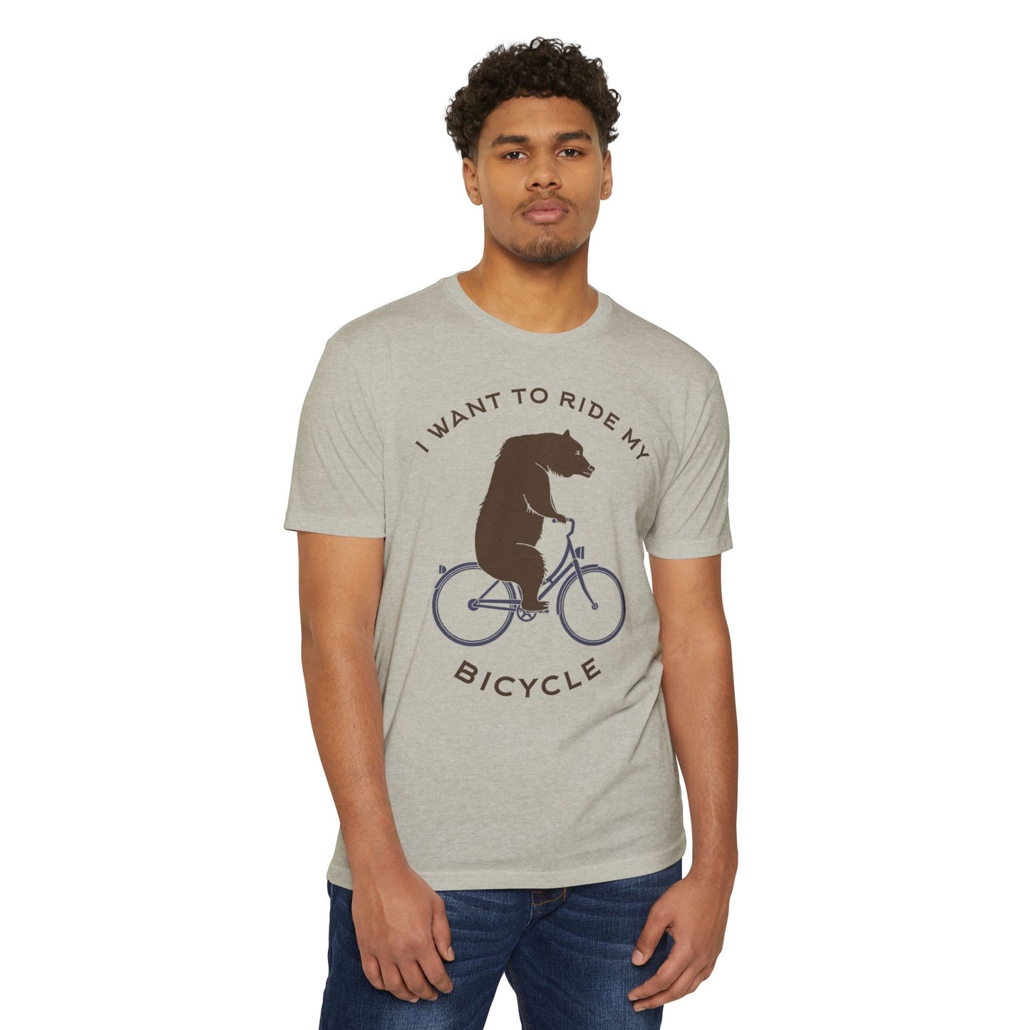 Humorous Bear Bicycle T-Shirt - Perfect for Nature Lovers and Biking Enthusiasts