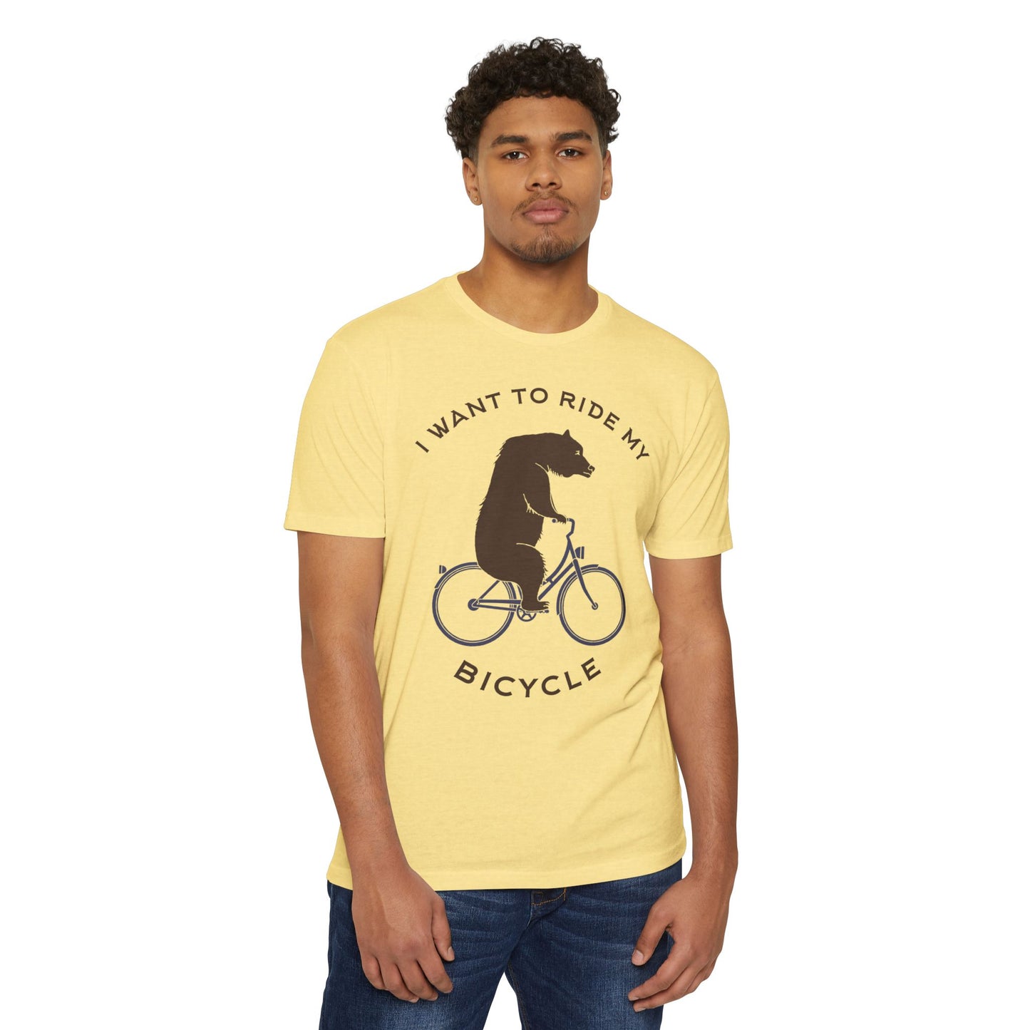 Humorous Bear Bicycle T-Shirt - Perfect for Nature Lovers and Biking Enthusiasts