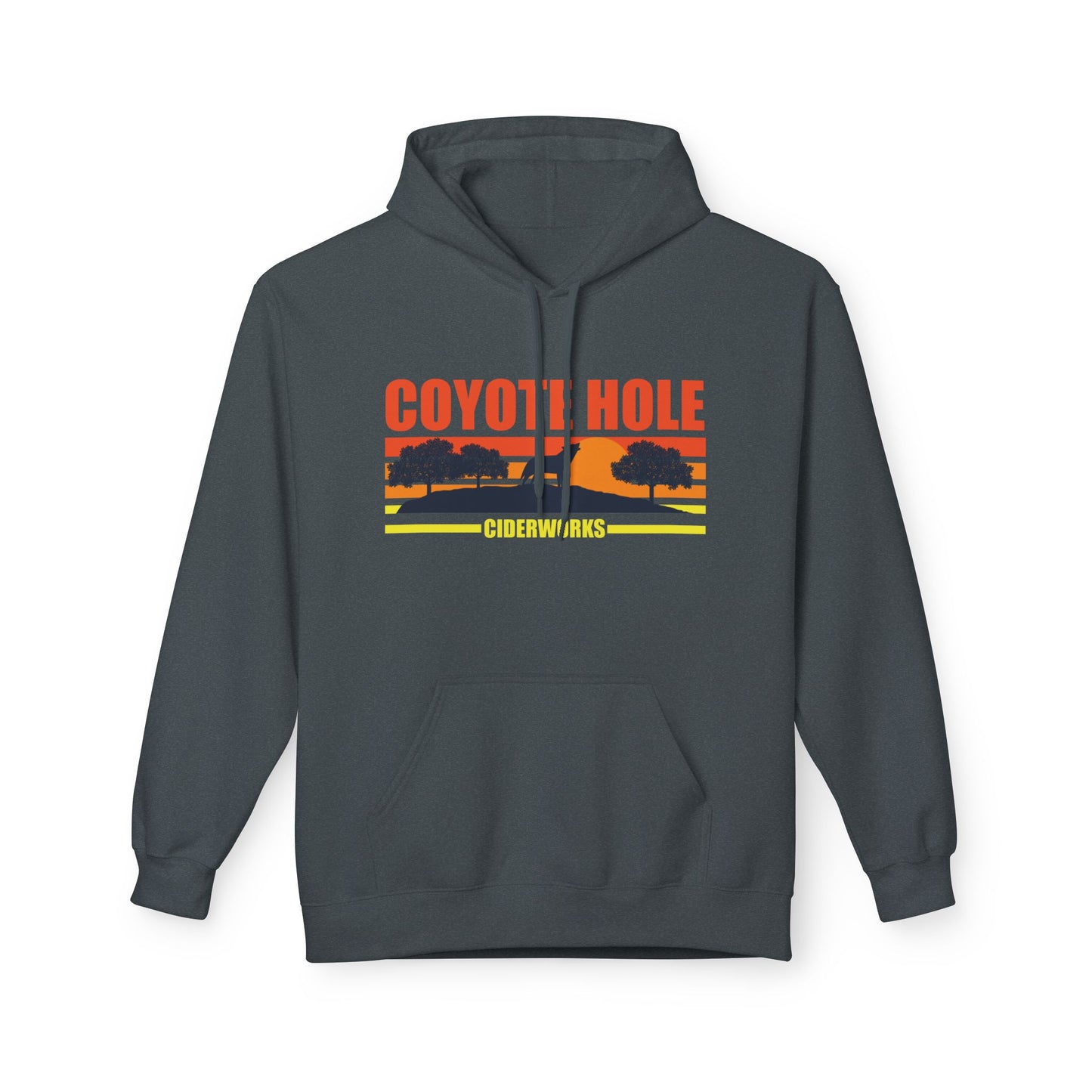 Coyote Hole Hoodie - Cozy Unisex Fleece Sweater for Fall, Gift for Nature Lovers, Outdoor Adventure Apparel, Perfect for Bonfires