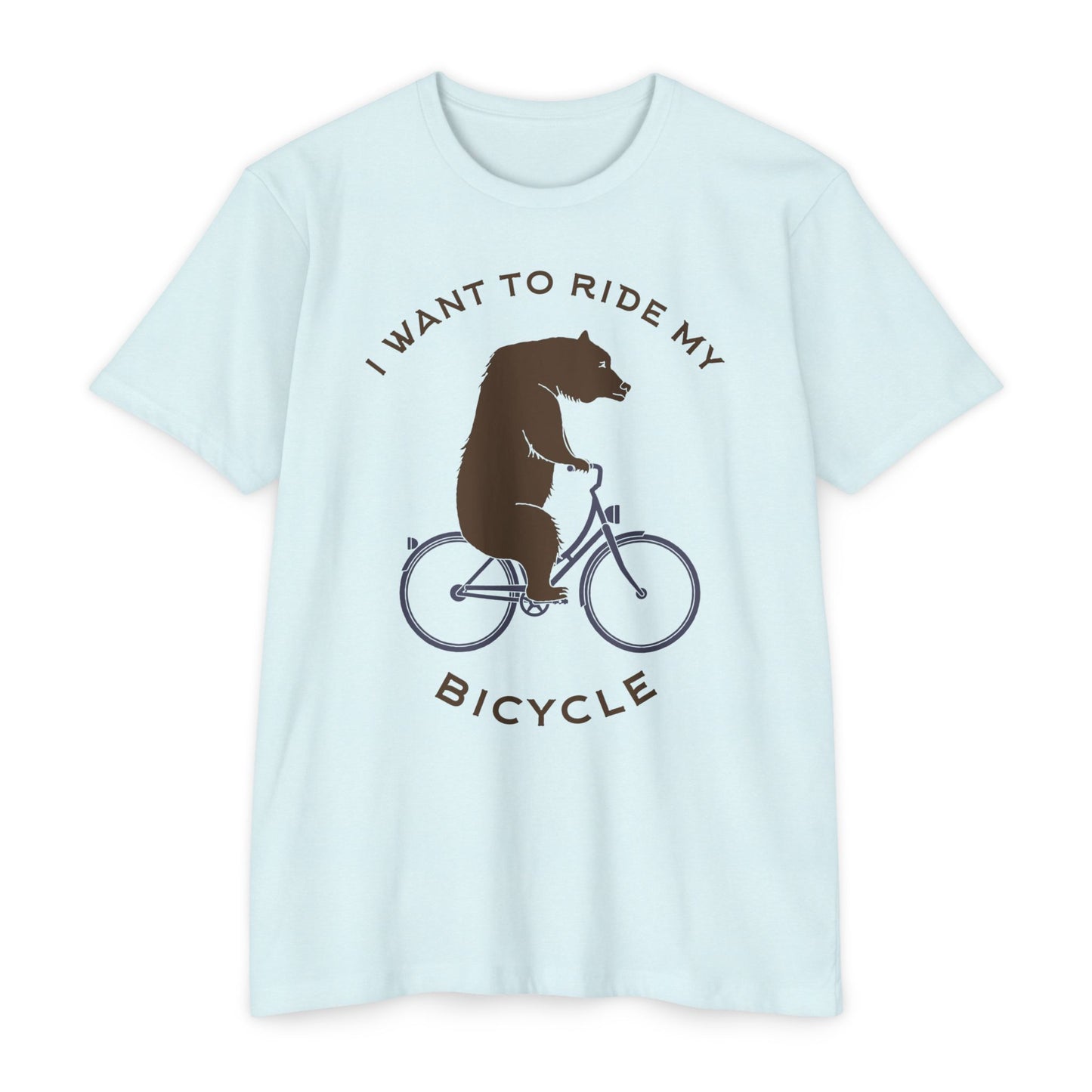 Humorous Bear Bicycle T-Shirt - Perfect for Nature Lovers and Biking Enthusiasts