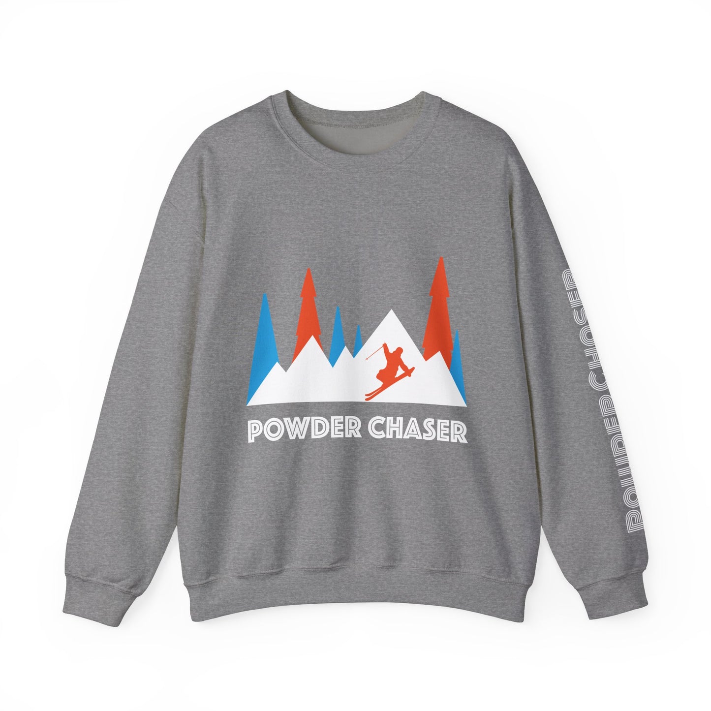 Powder Chaser Unisex Heavy Blend™ Crewneck Sweatshirt - Perfect for Skiers & Snowboarders