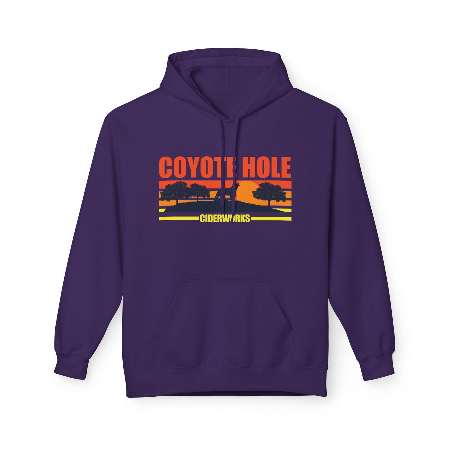 Coyote Hole Hoodie - Cozy Unisex Fleece Sweater for Fall, Gift for Nature Lovers, Outdoor Adventure Apparel, Perfect for Bonfires