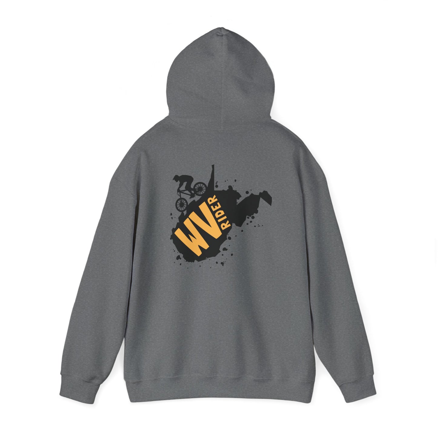 West Virginia Rider Mountain Biker Hoodie - Unisex Heavy Blend™ Sweatshirt for Outdoor Enthusiasts