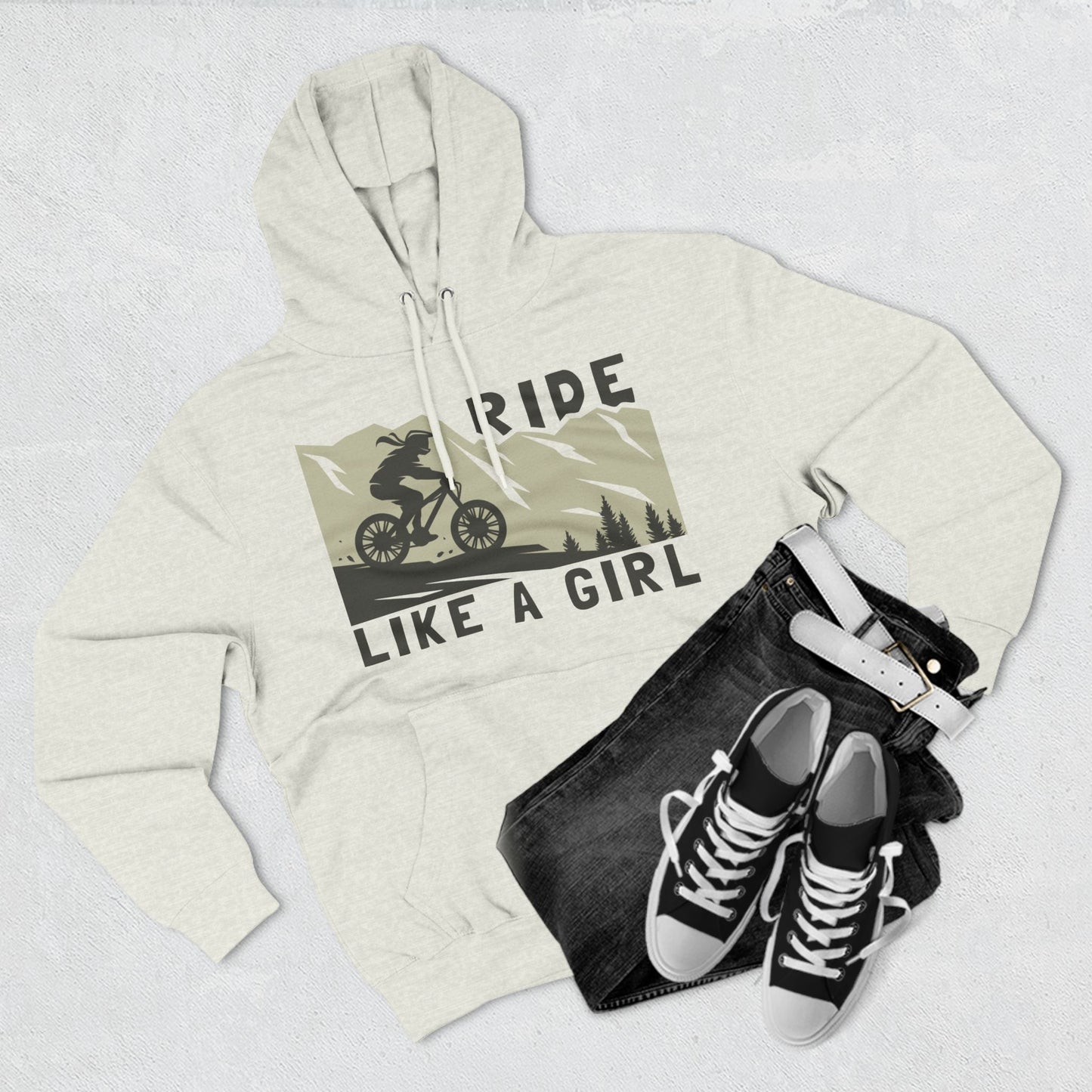 Adventure-Ready Hoodie - 'Ride Like a Girl' Design