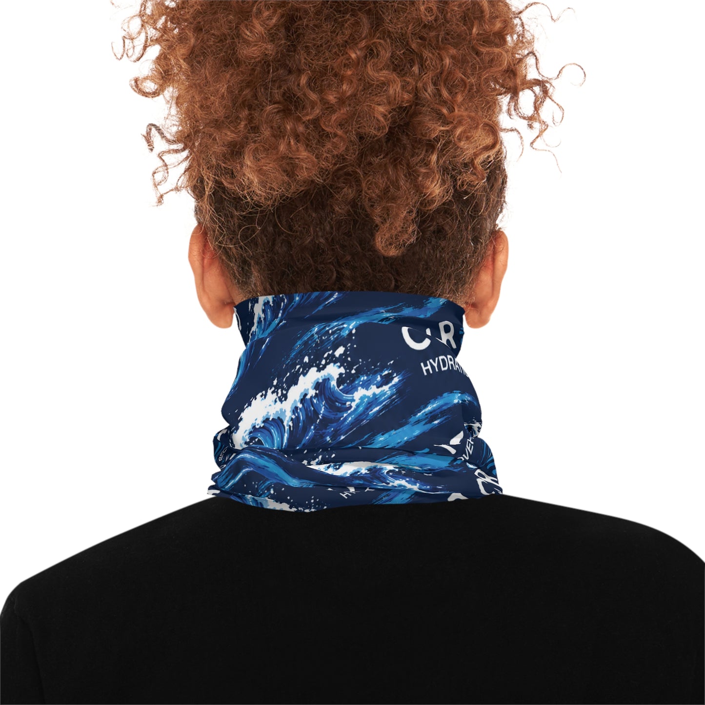 Wave Logo Neck Gaiter — 'Current Hydration & Recovery' Lightweight Face Mask