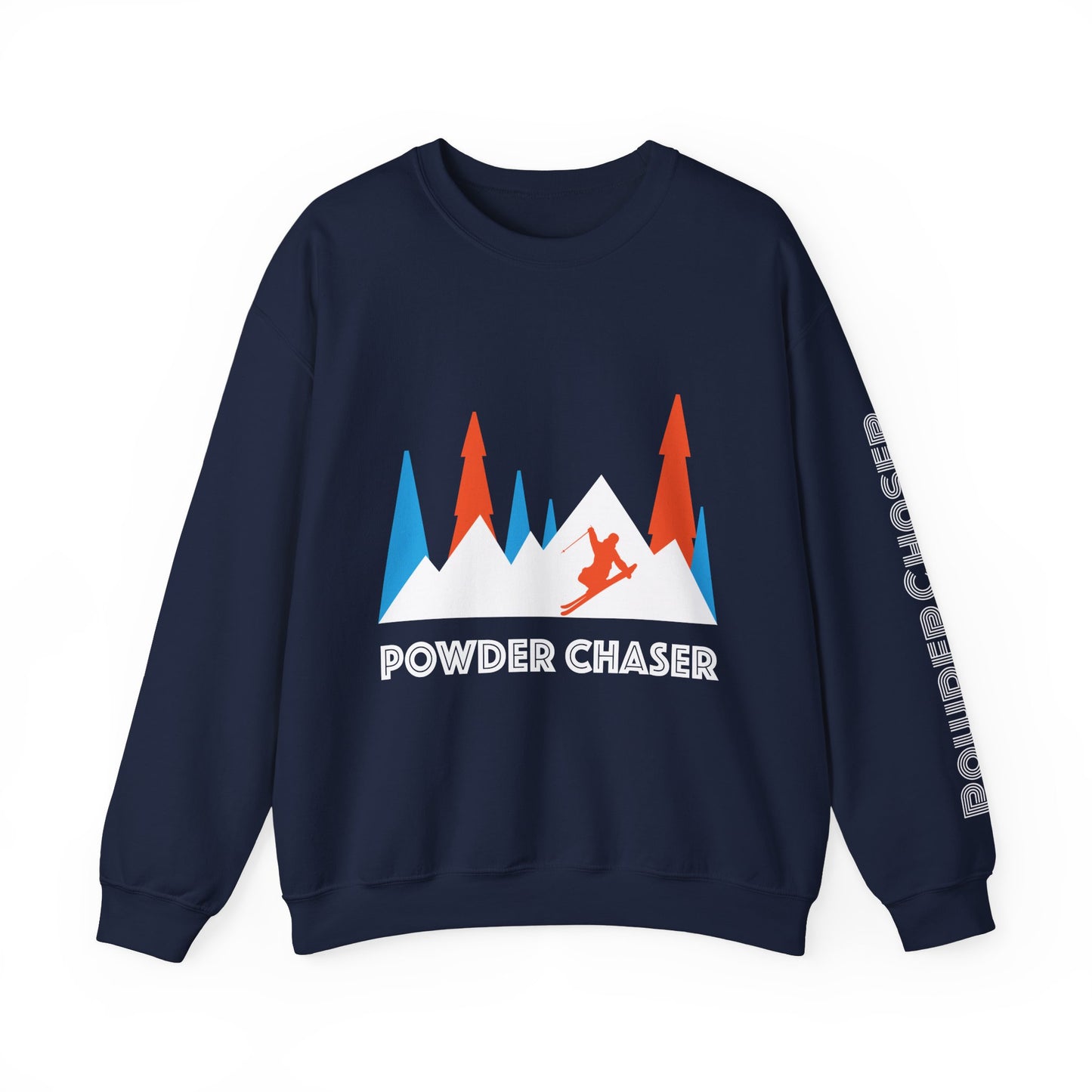 Powder Chaser Unisex Heavy Blend™ Crewneck Sweatshirt - Perfect for Skiers & Snowboarders