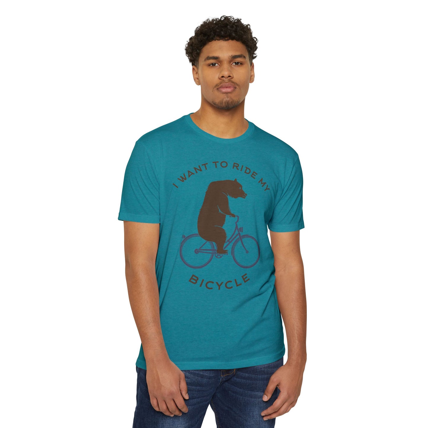 Humorous Bear Bicycle T-Shirt - Perfect for Nature Lovers and Biking Enthusiasts