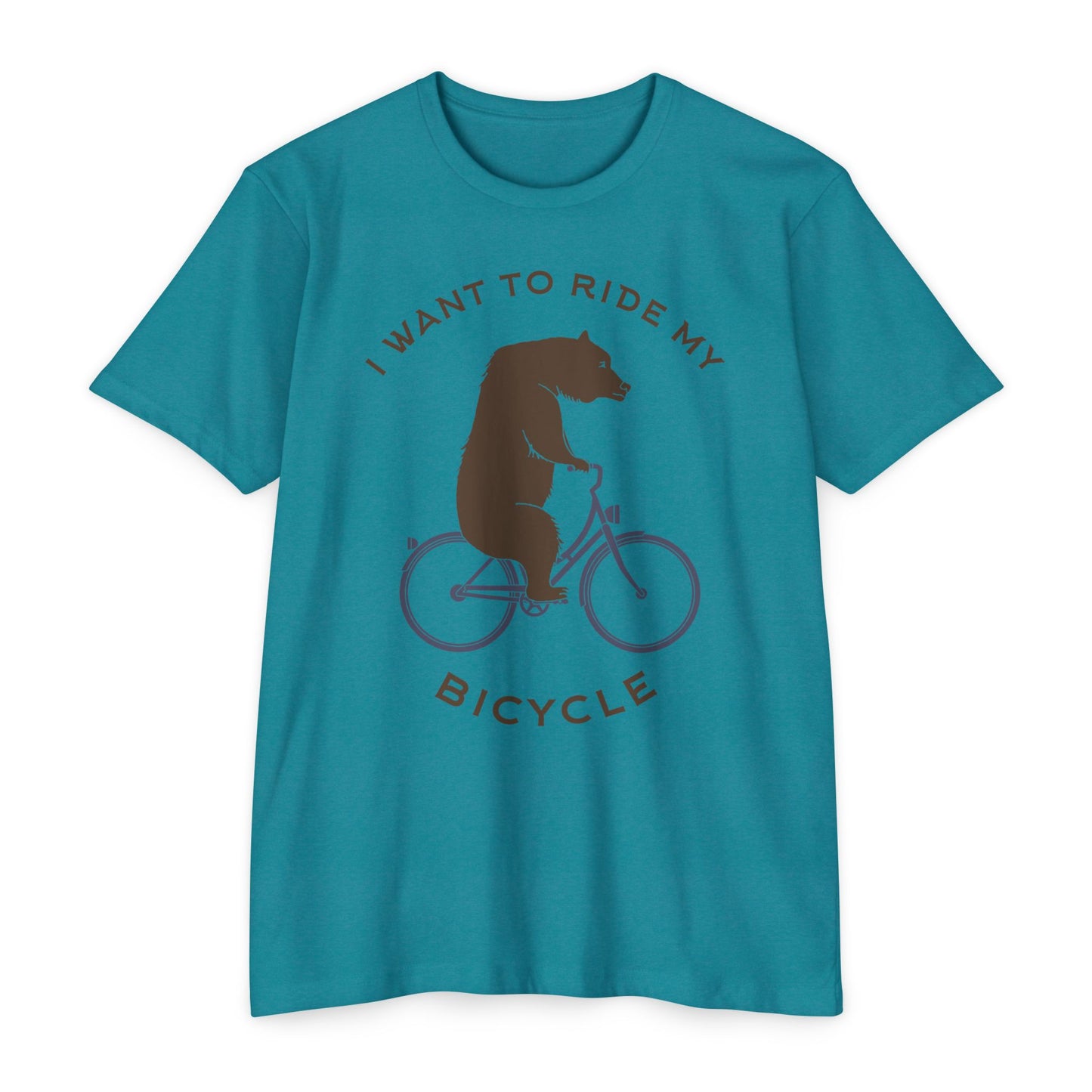 Humorous Bear Bicycle T-Shirt - Perfect for Nature Lovers and Biking Enthusiasts