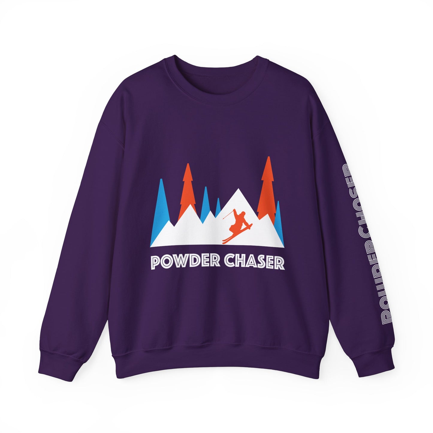 Powder Chaser Unisex Heavy Blend™ Crewneck Sweatshirt - Perfect for Skiers & Snowboarders