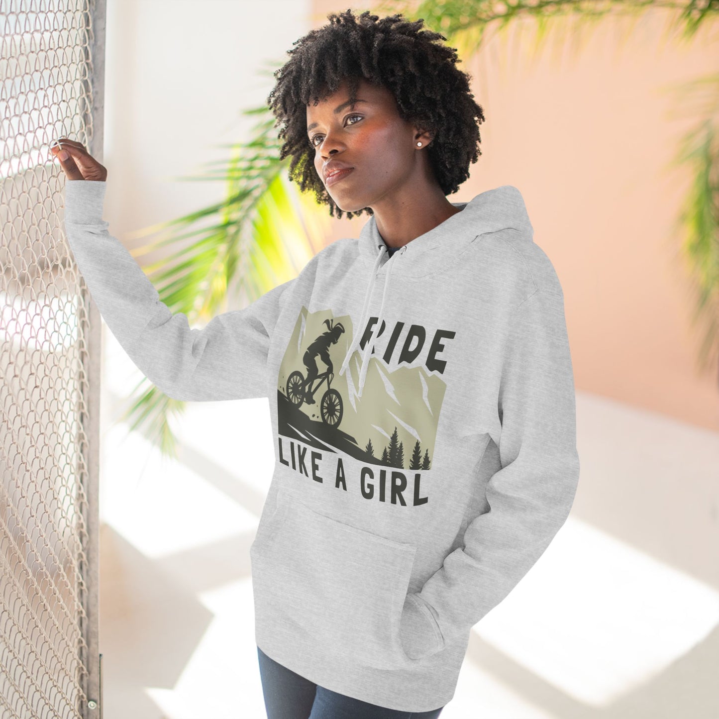 Adventure-Ready Hoodie - 'Ride Like a Girl' Design