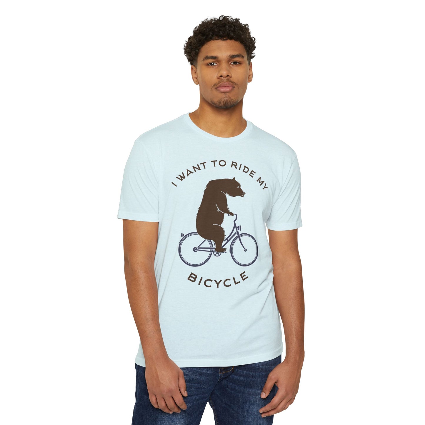 Humorous Bear Bicycle T-Shirt - Perfect for Nature Lovers and Biking Enthusiasts