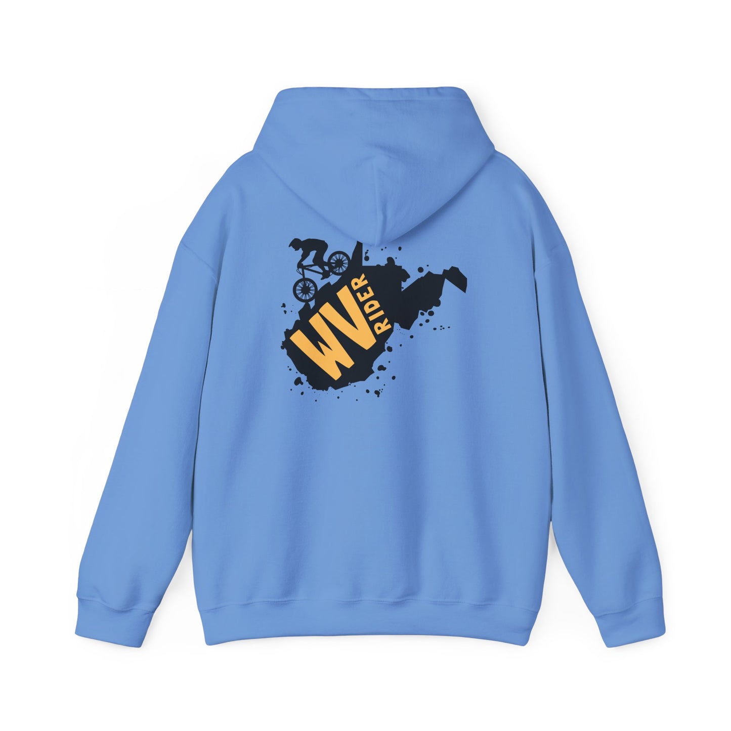 West Virginia Rider Mountain Biker Hoodie - Unisex Heavy Blend™ Sweatshirt for Outdoor Enthusiasts