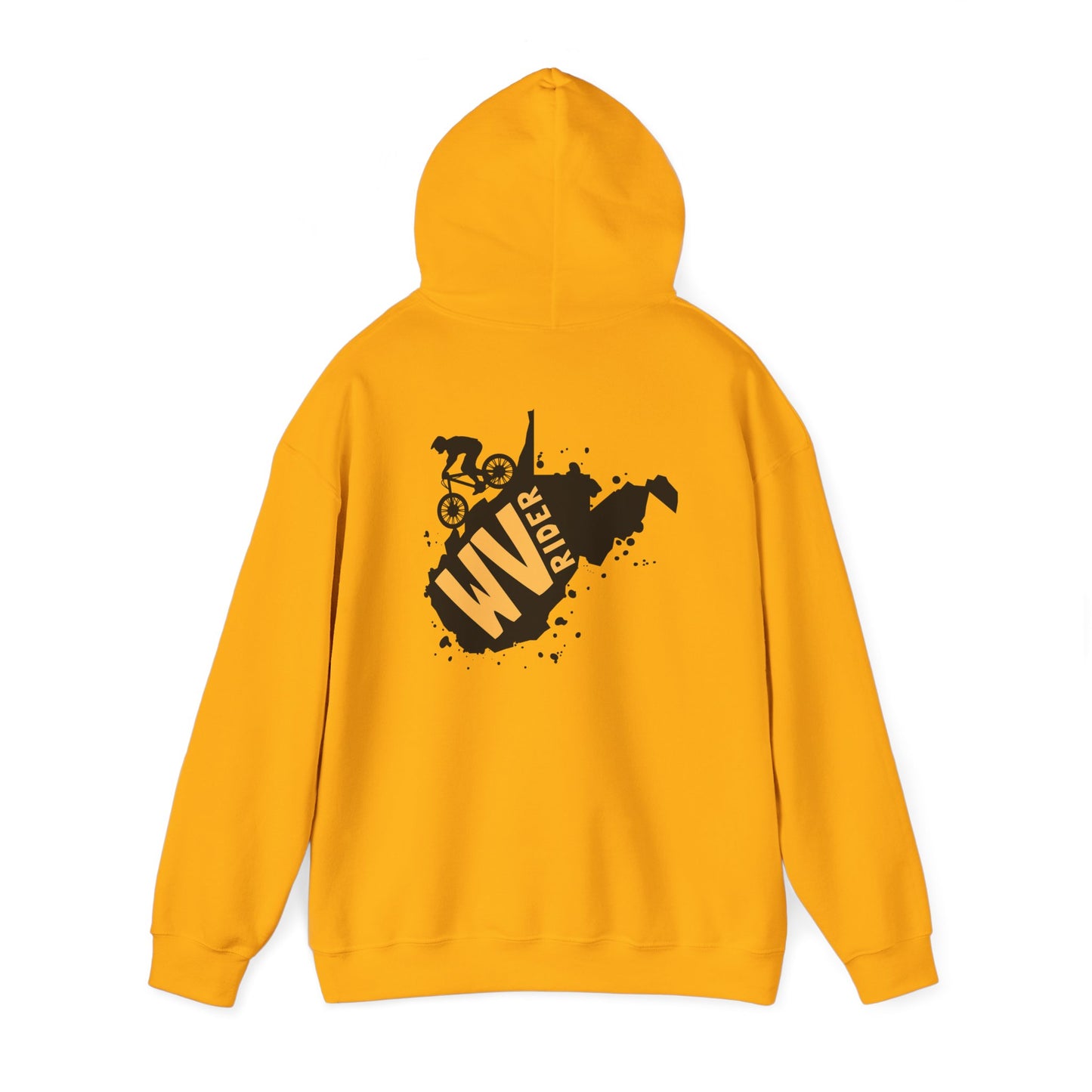 West Virginia Rider Mountain Biker Hoodie - Unisex Heavy Blend™ Sweatshirt for Outdoor Enthusiasts