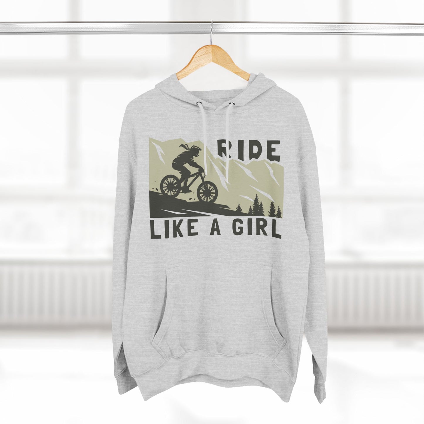 Adventure-Ready Hoodie - 'Ride Like a Girl' Design