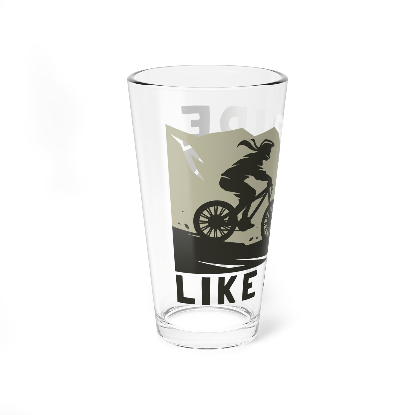 16oz Mixing Glass - Ride Like a Girl Inspirational Drinkware