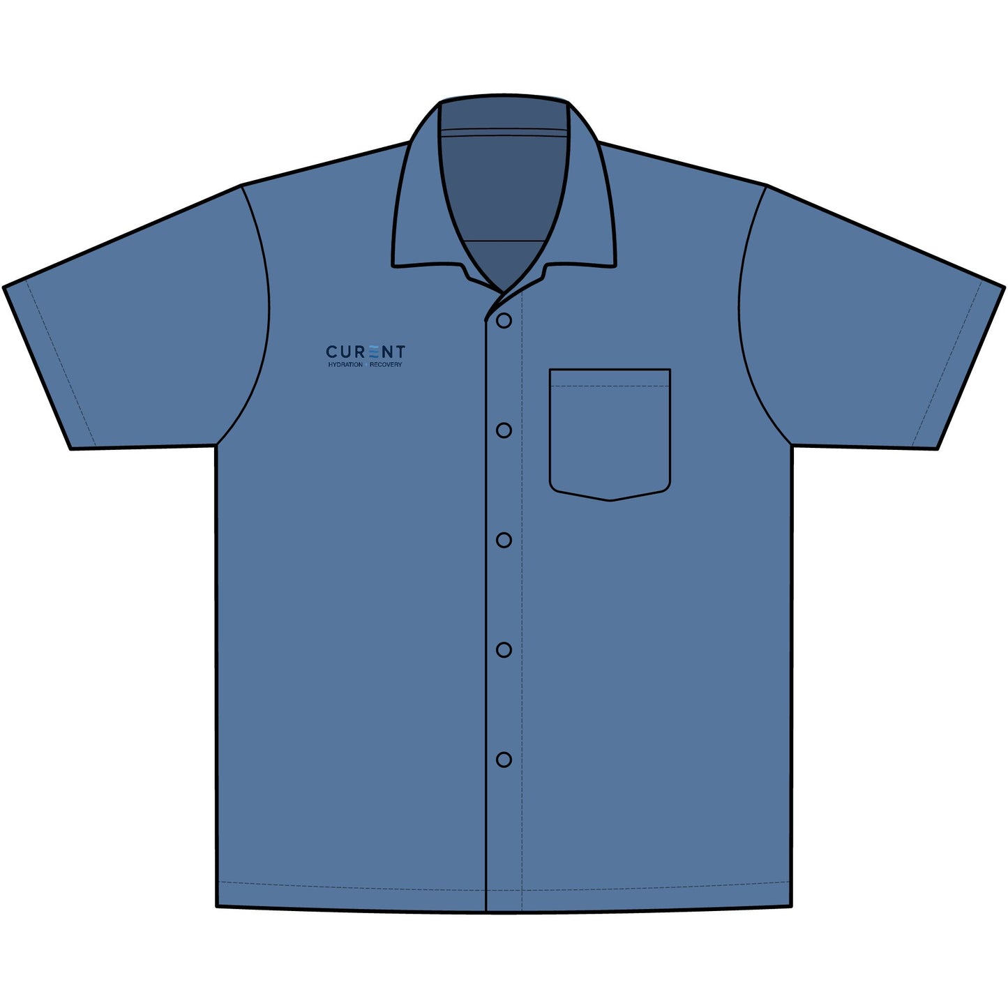 CURENT Easy-Care Camp Shirt — Lightweight Wrinkle-Resistant Button-Up