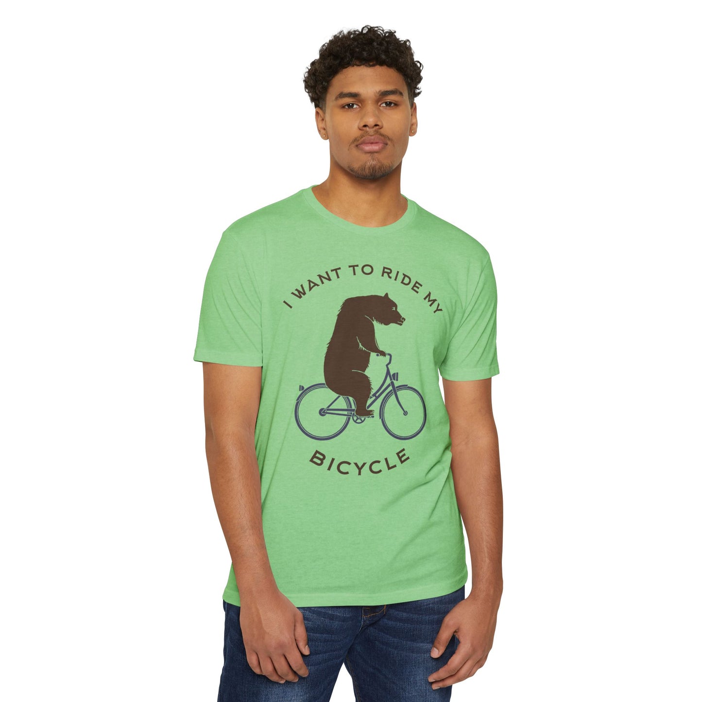 Humorous Bear Bicycle T-Shirt - Perfect for Nature Lovers and Biking Enthusiasts