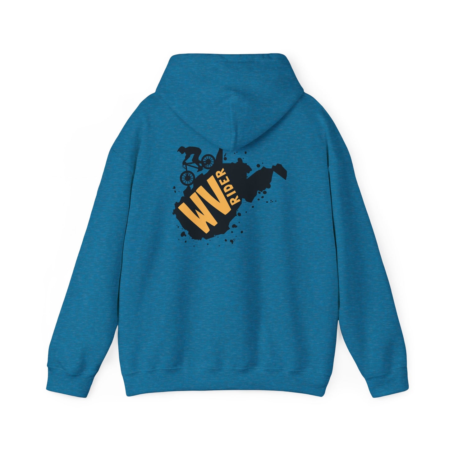 West Virginia Rider Mountain Biker Hoodie - Unisex Heavy Blend™ Sweatshirt for Outdoor Enthusiasts