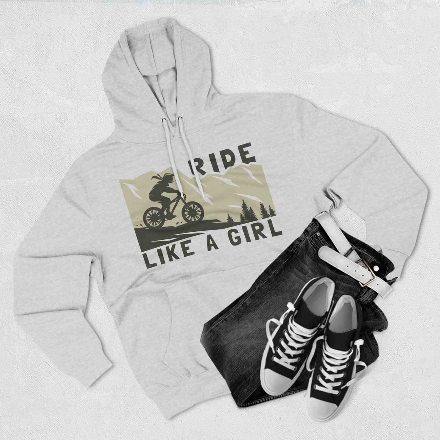 Adventure-Ready Hoodie - 'Ride Like a Girl' Design