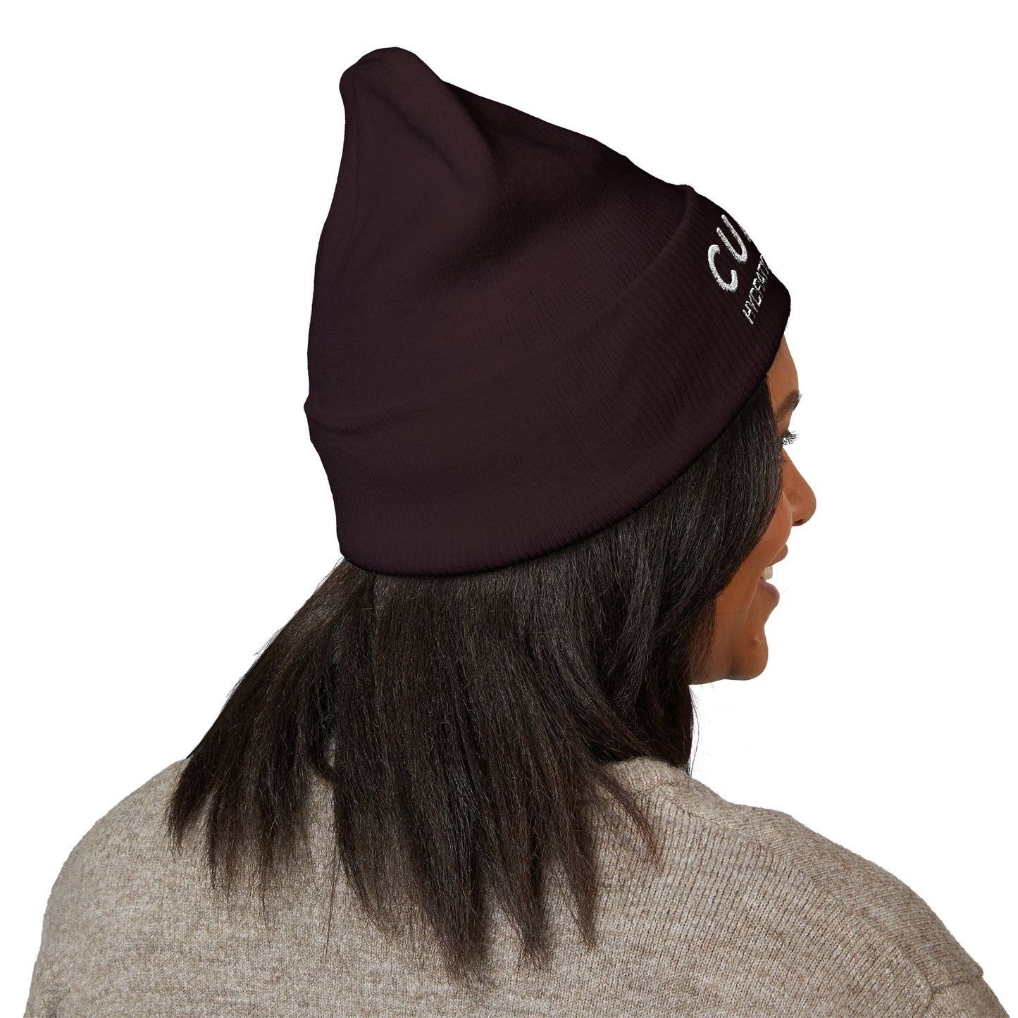 CURENT Embroidered Cuffed Beanie — Knit Hat