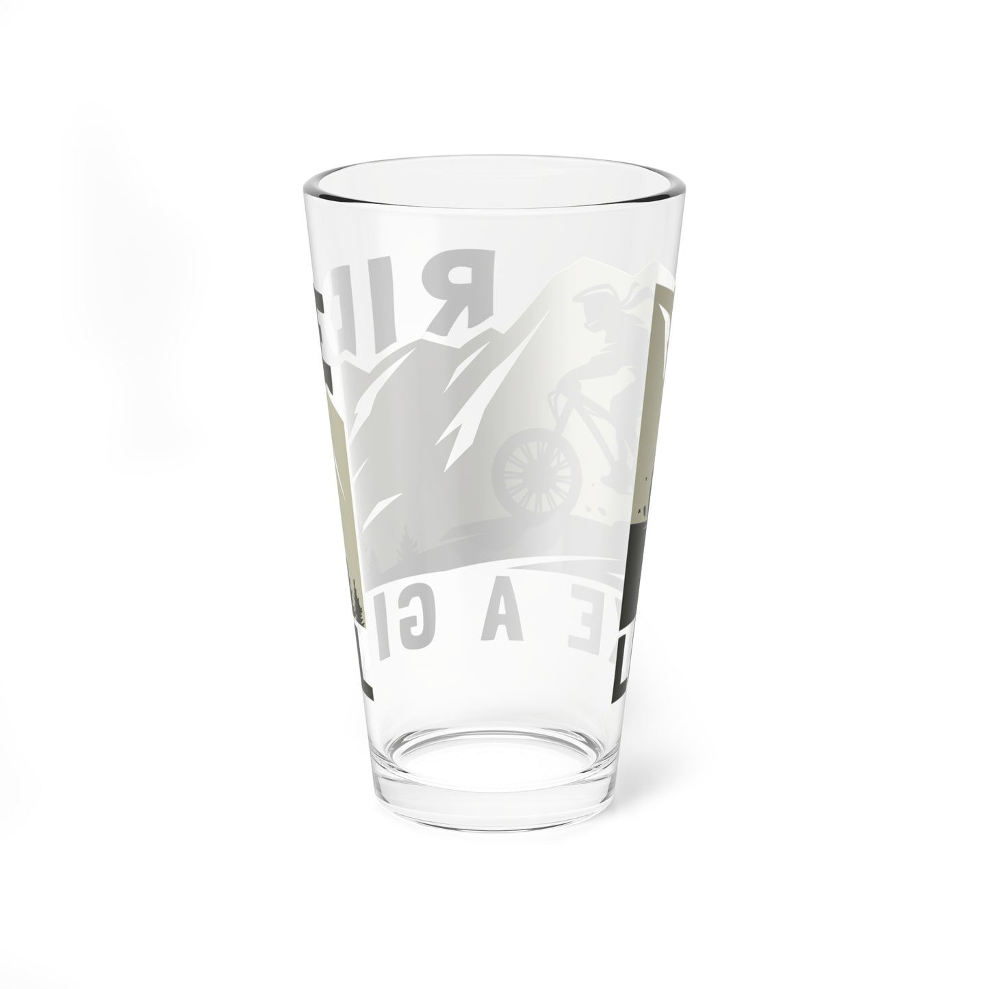 16oz Mixing Glass - Ride Like a Girl Inspirational Drinkware