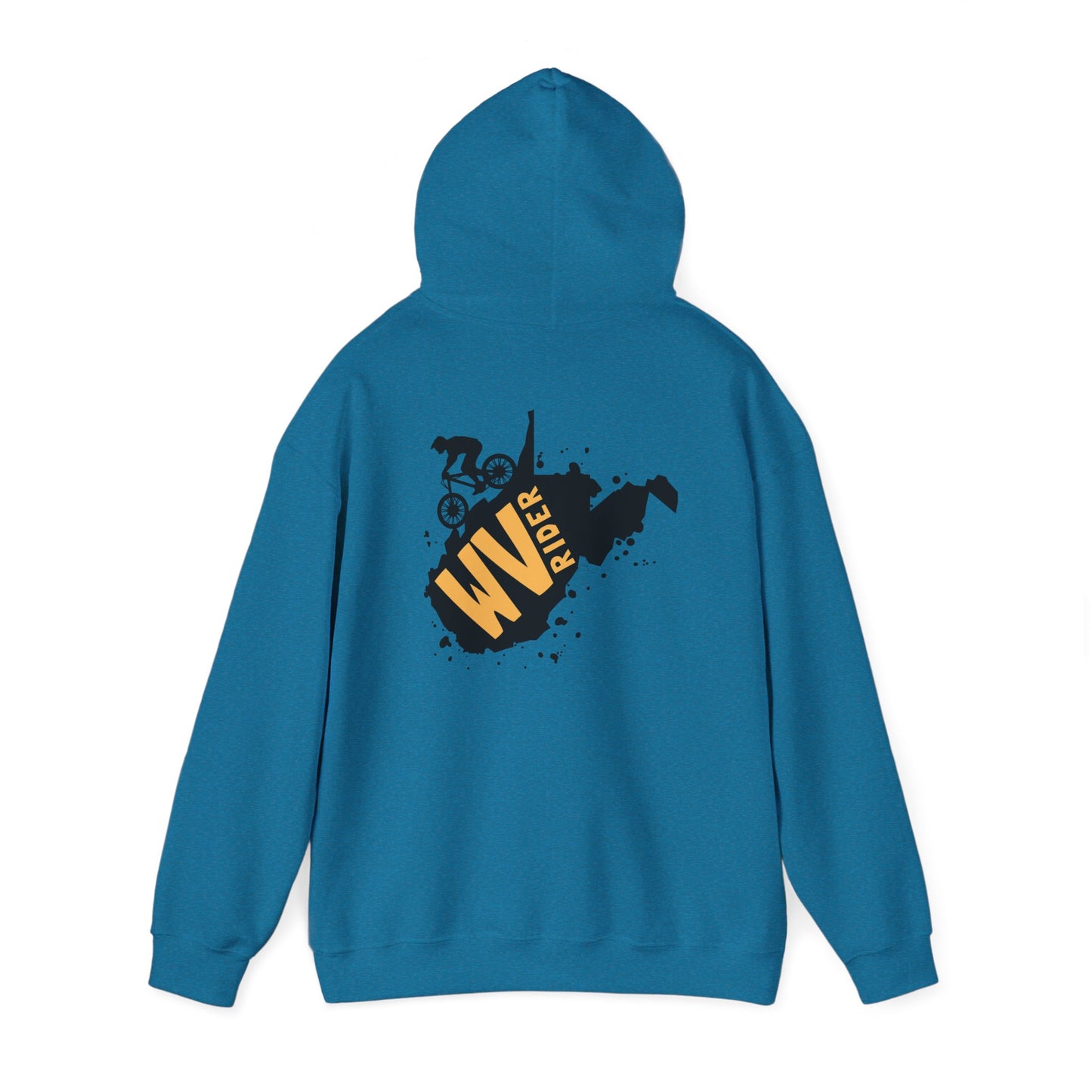 West Virginia Rider Mountain Biker Hoodie - Unisex Heavy Blend™ Sweatshirt for Outdoor Enthusiasts