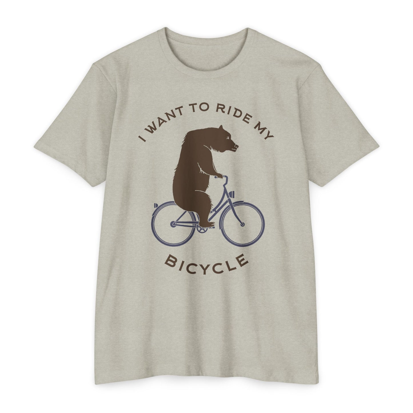 Humorous Bear Bicycle T-Shirt - Perfect for Nature Lovers and Biking Enthusiasts