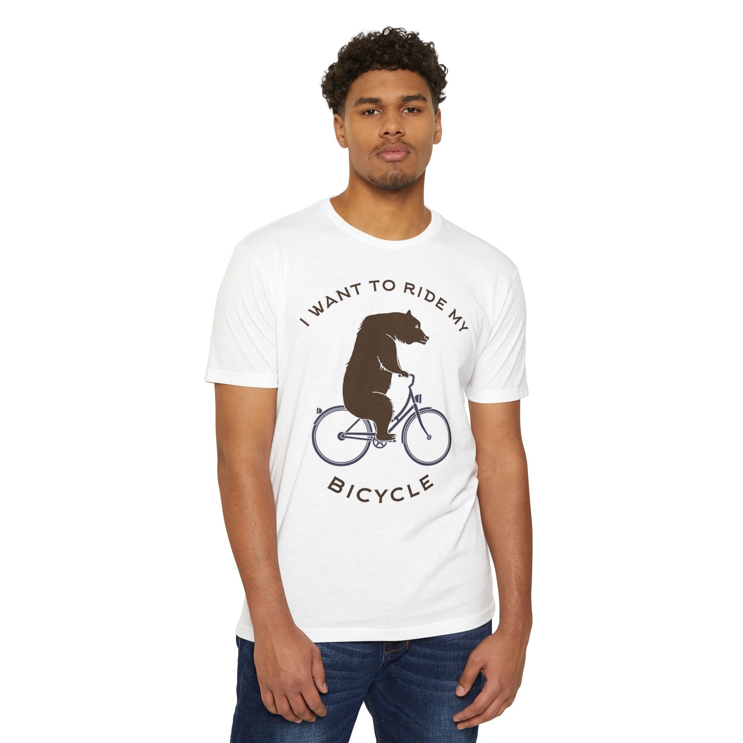 Humorous Bear Bicycle T-Shirt - Perfect for Nature Lovers and Biking Enthusiasts