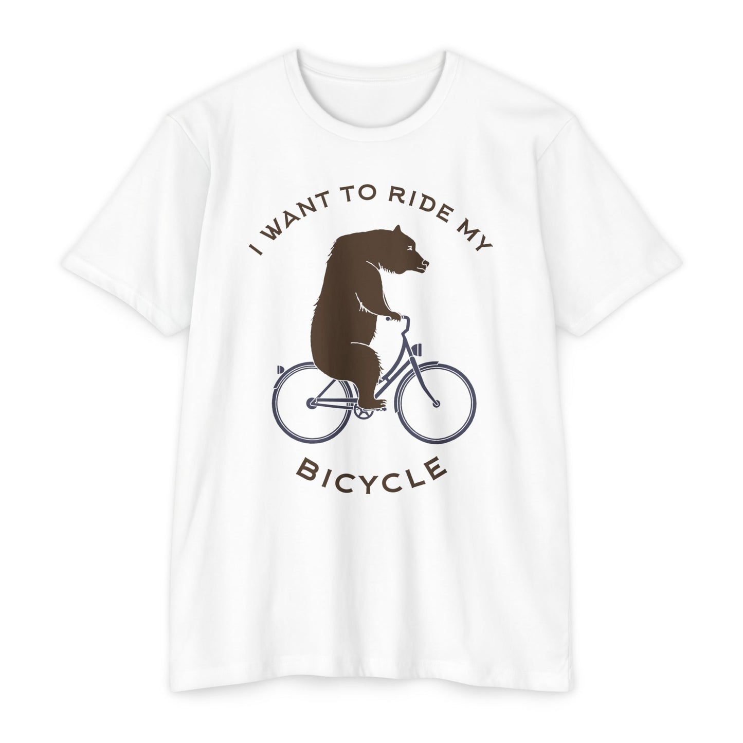 Humorous Bear Bicycle T-Shirt - Perfect for Nature Lovers and Biking Enthusiasts