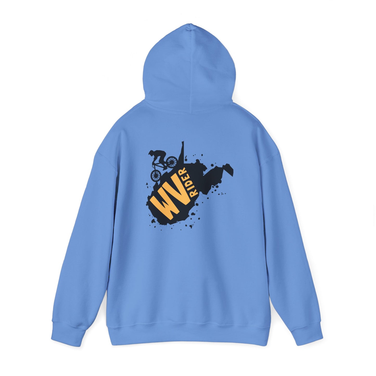 West Virginia Rider Mountain Biker Hoodie - Unisex Heavy Blend™ Sweatshirt for Outdoor Enthusiasts