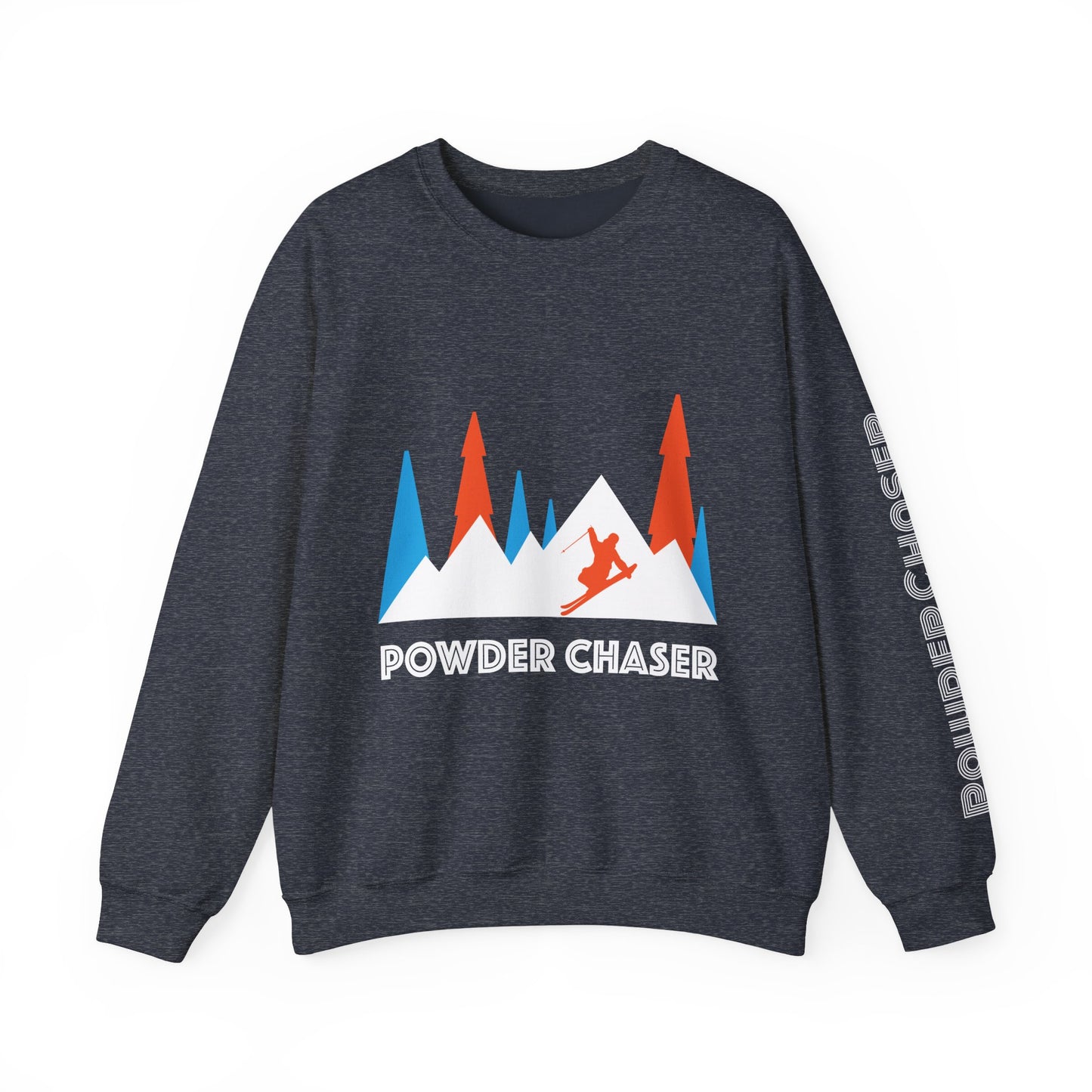Powder Chaser Unisex Heavy Blend™ Crewneck Sweatshirt - Perfect for Skiers & Snowboarders