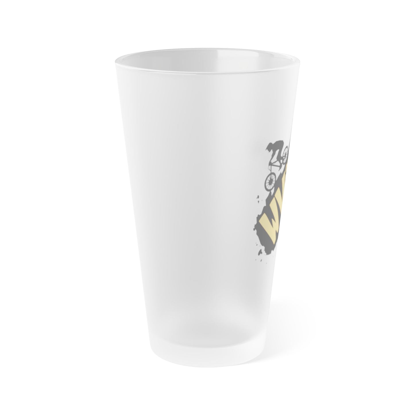 WV Rider Frosted Pint Glass - 16oz Cooler for Outdoor Enthusiasts