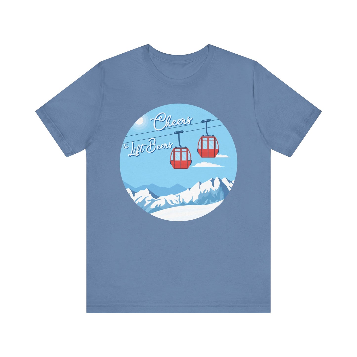 Cheers to Lift Beers Unisex Tee - Mountain Vibes Short Sleeve Shirt