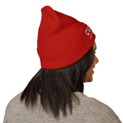 CURENT Embroidered Cuffed Beanie — Knit Hat