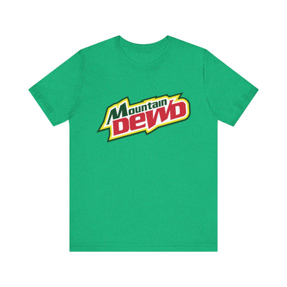 Mountain Dewd Unisex Jersey Tee | Retro Drink Tee, Casual Wear, Gift for Beverage Lovers, Party Shirt, Everyday Comfort