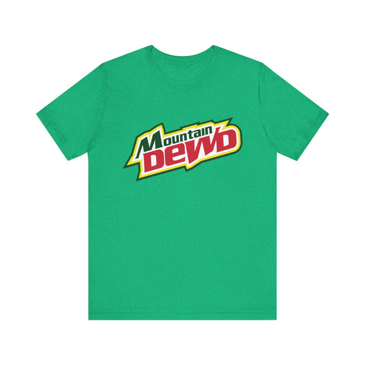 Mountain Dewd Unisex Jersey Tee | Retro Drink Tee, Casual Wear, Gift for Beverage Lovers, Party Shirt, Everyday Comfort