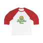 Shoreline Tea Co. Baseball Tee — Retro Beach Logo 3/4 Sleeve Raglan