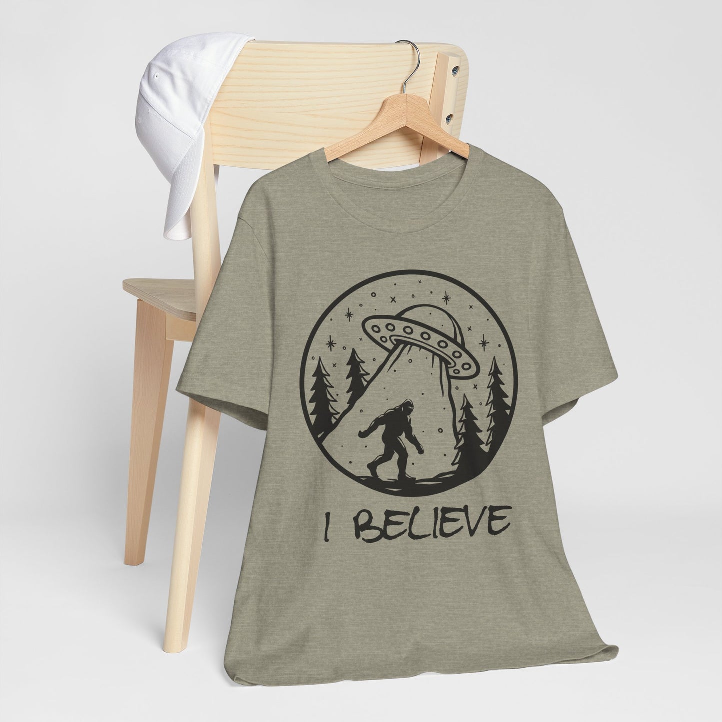 I Believe UFO and Big Foot Unisex Jersey Tee