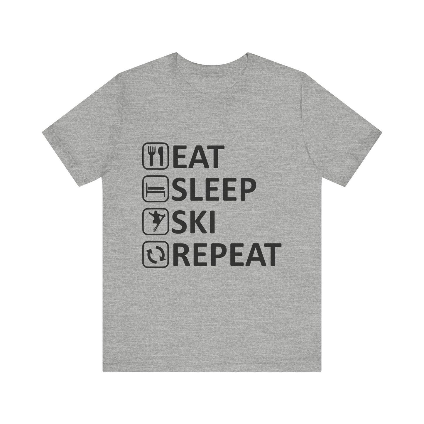 Eat Sleep Ski Repeat - Unisex Jersey Tee