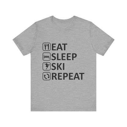 Eat Sleep Ski Repeat - Unisex Jersey Tee