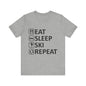 Eat Sleep Ski Repeat - Unisex Jersey Tee