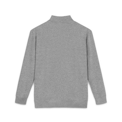 Embroidered Shoreline Tea Co Fleece Pullover — Cozy Floral Quarter-Zip Sweatshirt