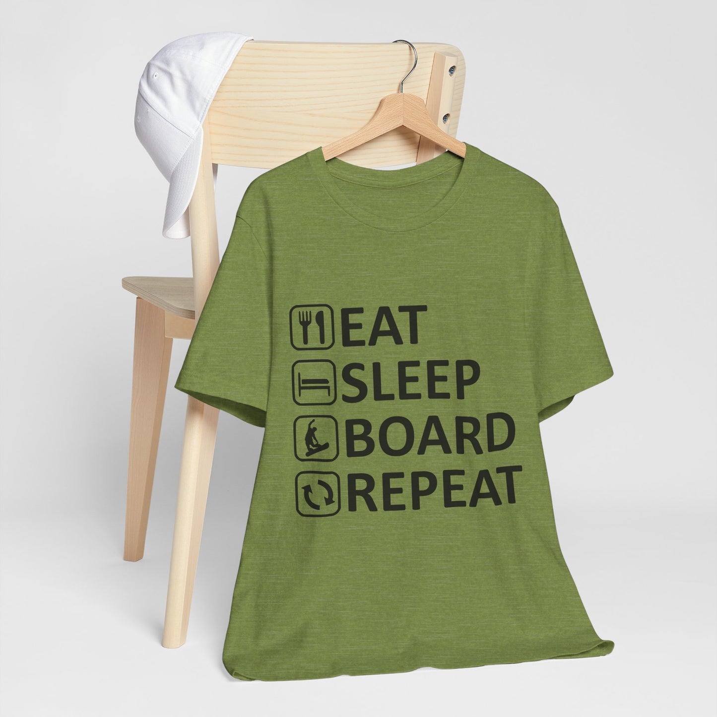 Eat Sleep Board Repeat - Unisex Jersey Tee