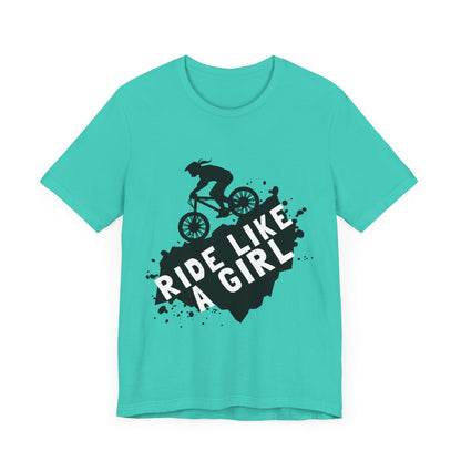 Ride Like a Girl Unisex Bicycle Tee - Empowering Cycling Shirt