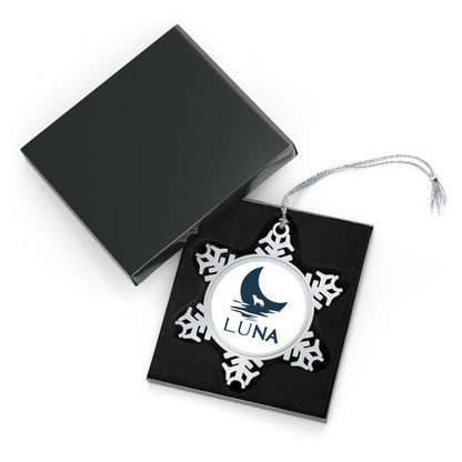 LUNA Pewter Snowflake Ornament