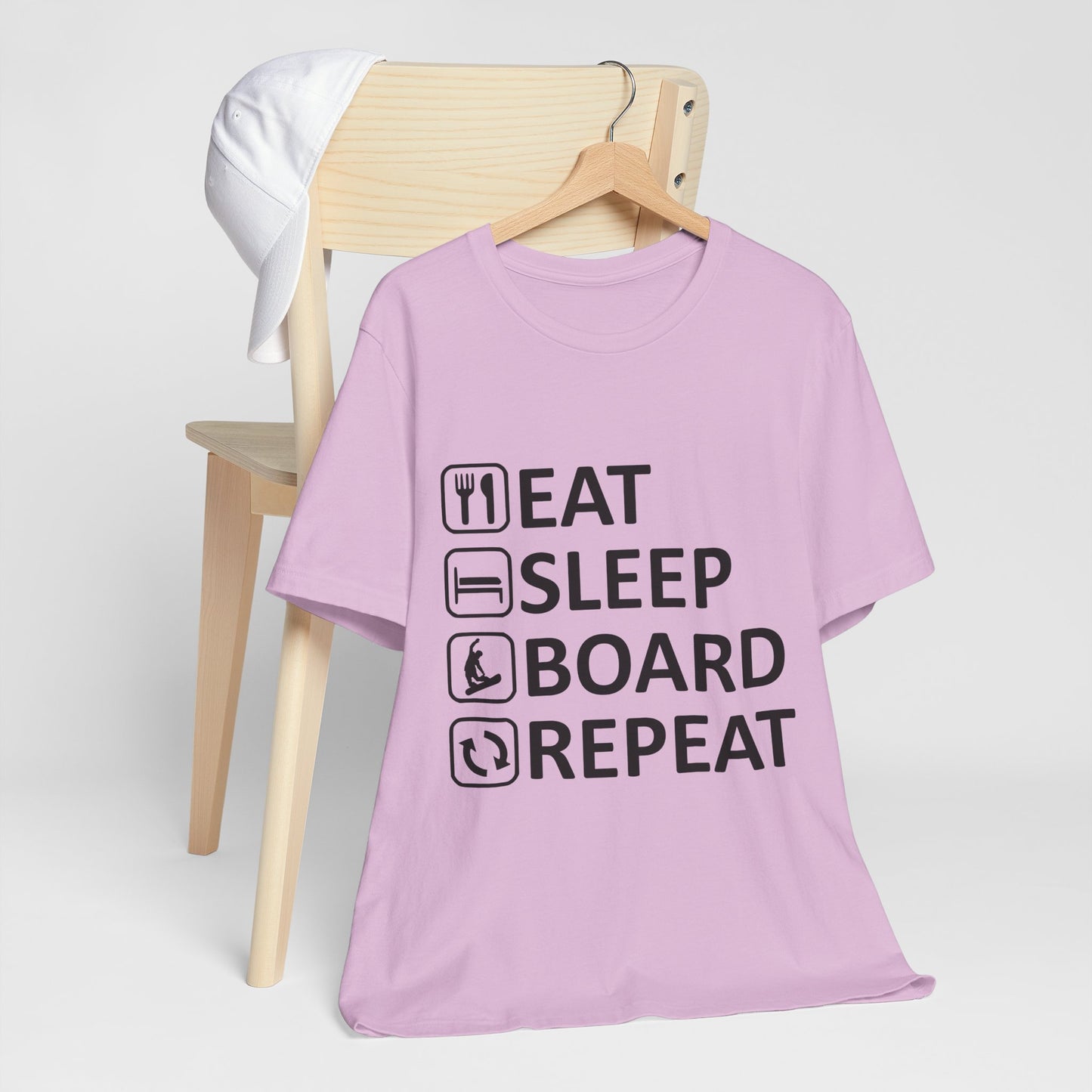 Eat Sleep Board Repeat - Unisex Jersey Tee