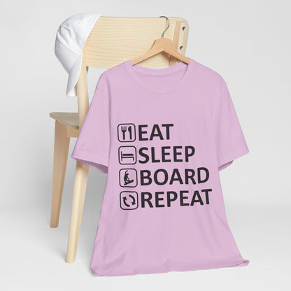 Eat Sleep Board Repeat - Unisex Jersey Tee