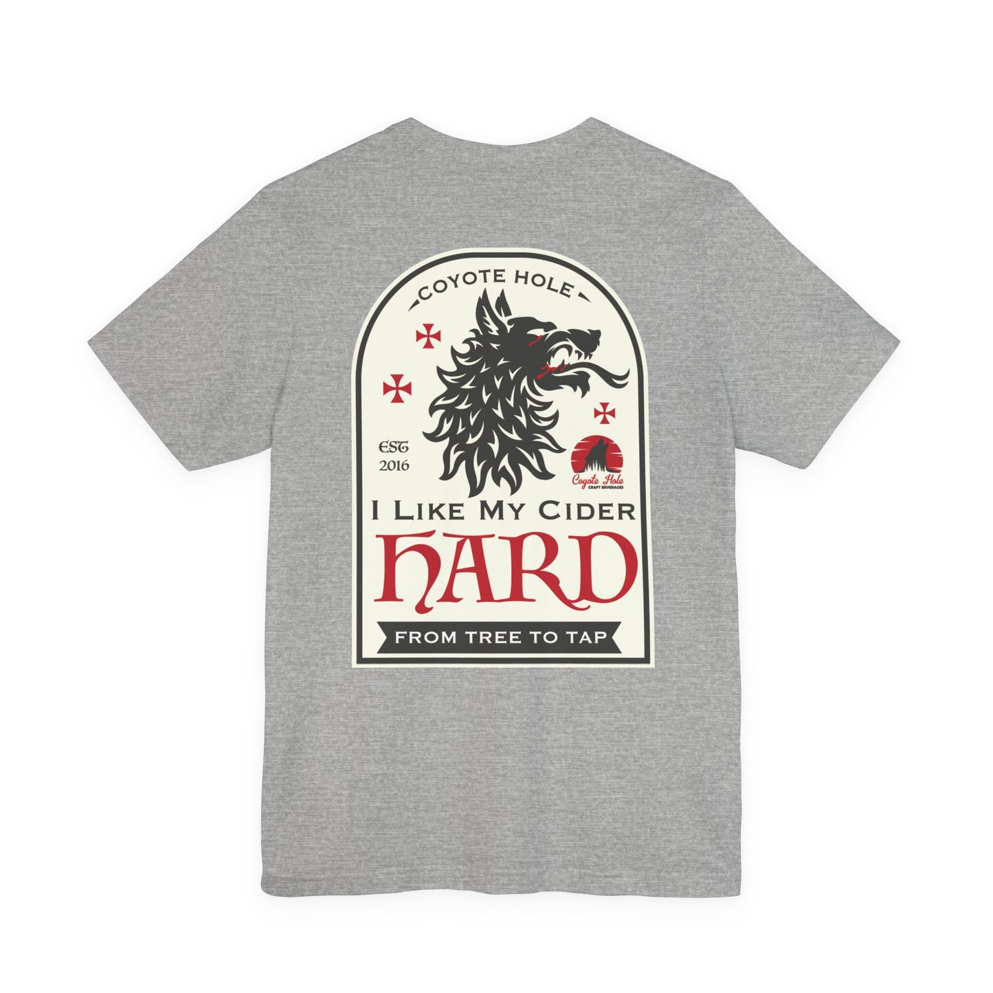 Coyote Hole - I Like My Cider Hard T-Shirt - Perfect for Fall Gatherings, Festivals, Parties, Gifts, and Everyday Wear