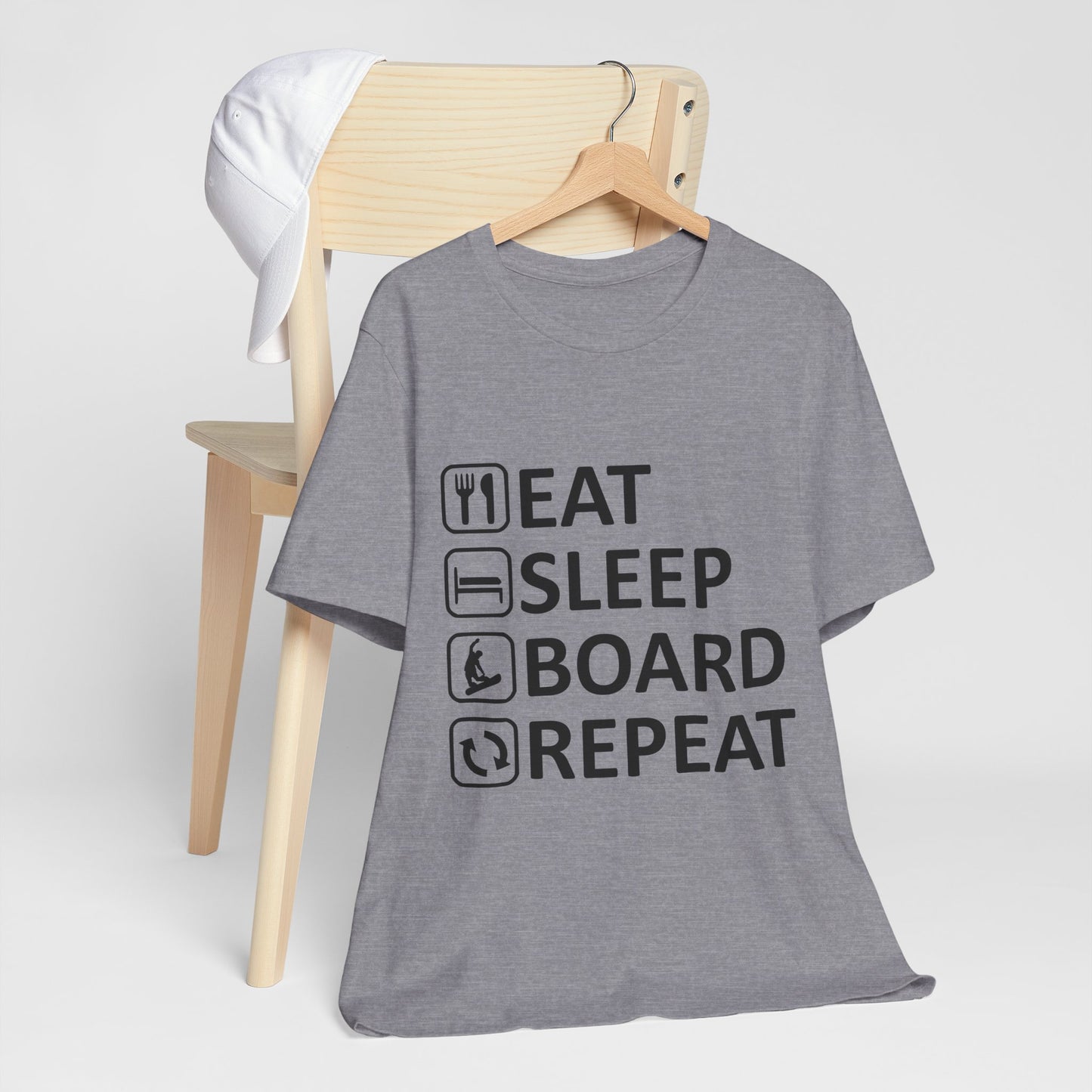 Eat Sleep Board Repeat - Unisex Jersey Tee